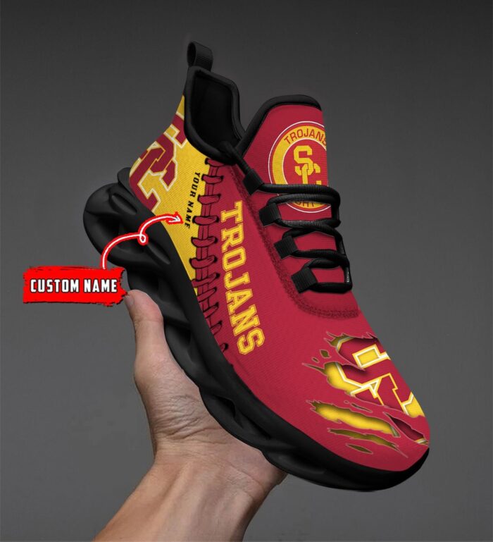 NCAA Custom name 34 USC Trojans Personalized Max Soul Shoes