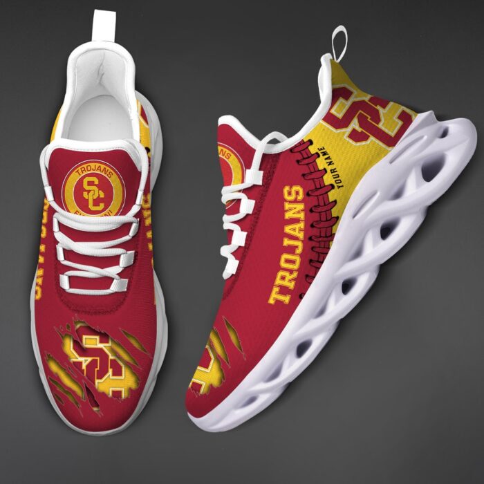 NCAA Custom name 34 USC Trojans Personalized Max Soul Shoes