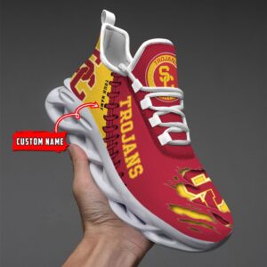 NCAA Custom name 34 USC Trojans Personalized Max Soul Shoes