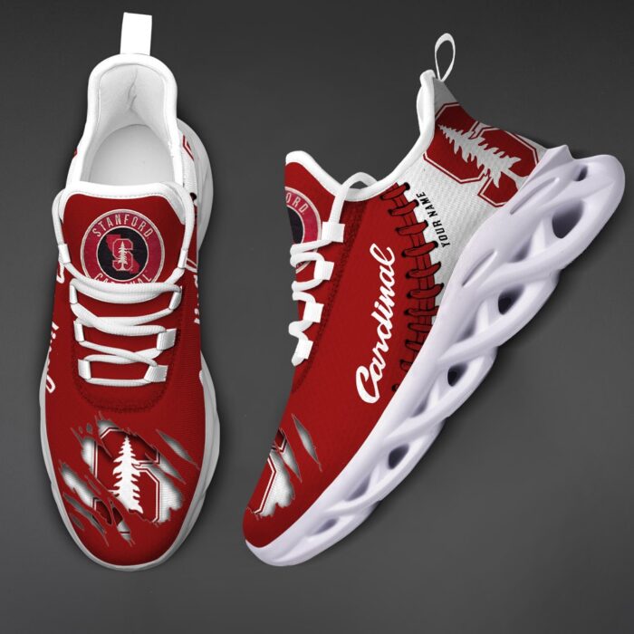 NCAA Custom name 35 Stanford Cardinal Personalized Max Soul Shoes