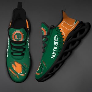 NCAA Custom name 36 Miami Hurricanes Personalized Max Soul Shoes