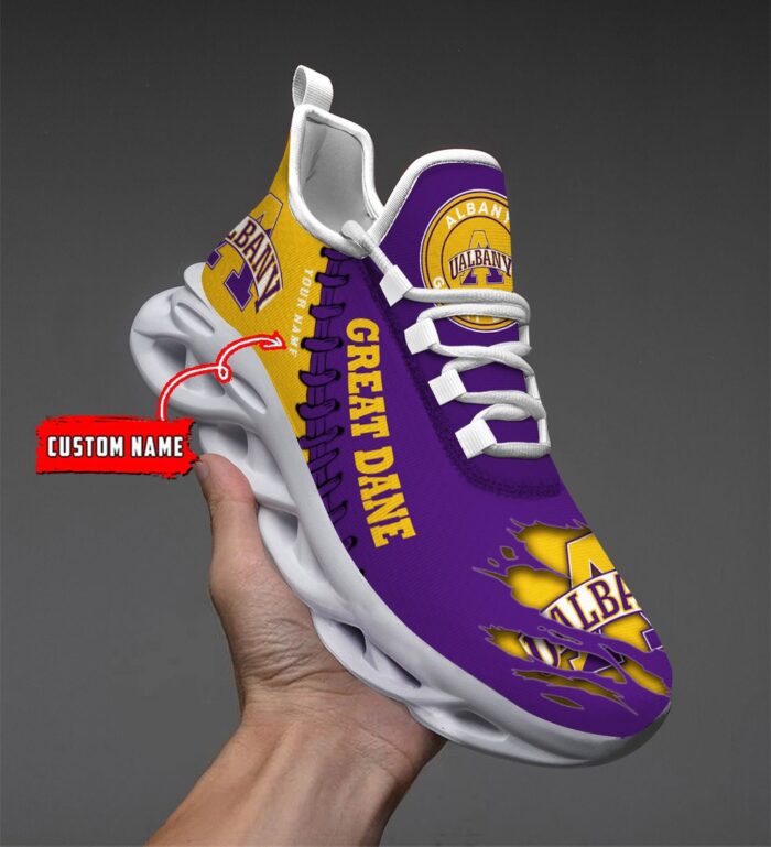 NCAA Custom name 38 Albany Great Danes Personalized Max Soul Shoes