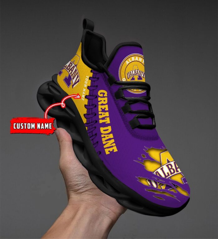 NCAA Custom name 38 Albany Great Danes Personalized Max Soul Shoes