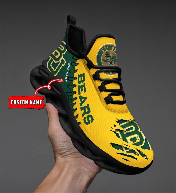 NCAA Custom name 43 Baylor Bears Personalized Max Soul Shoes