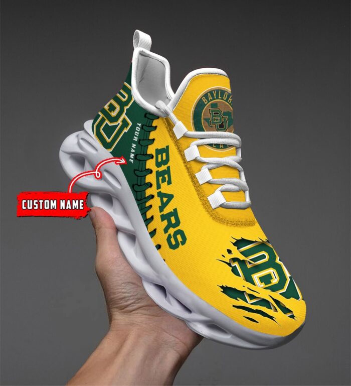 NCAA Custom name 43 Baylor Bears Personalized Max Soul Shoes