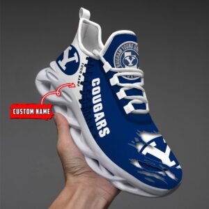 NCAA Custom name 44 BYU Cougars football Personalized Max Soul Shoes