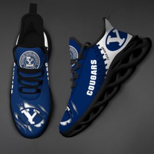 NCAA Custom name 44 BYU Cougars football Personalized Max Soul Shoes