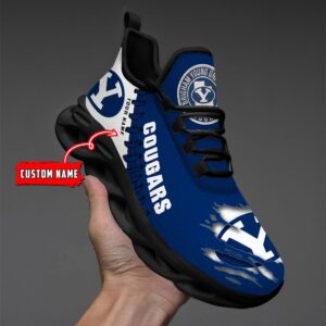 NCAA Custom name 44 BYU Cougars football Personalized Max Soul Shoes