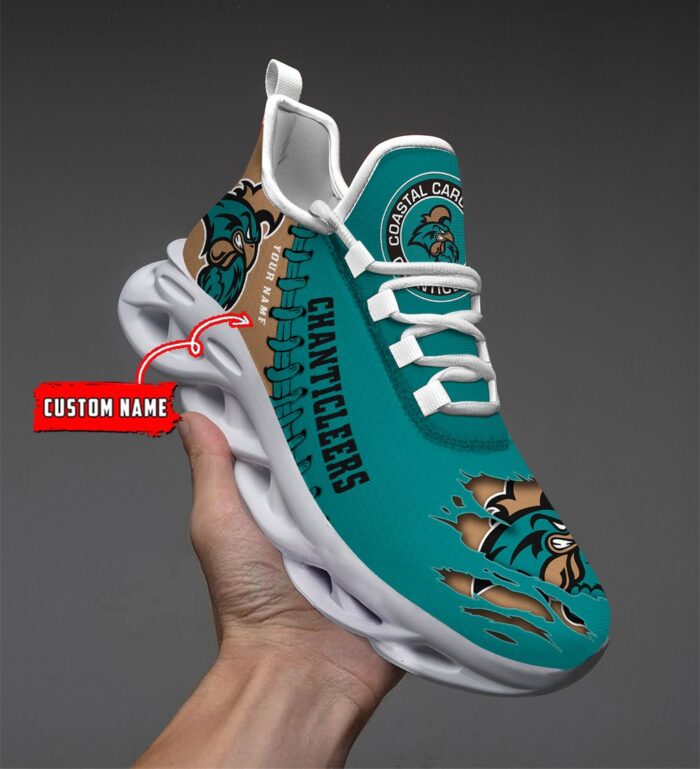 NCAA Custom name 46 Coastal Carolina Chanticleers Personalized Max Soul Shoes