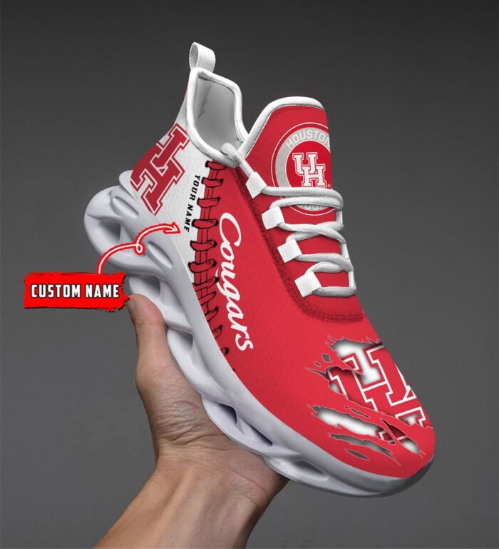 NCAA Custom name 53 Houston Cougars Personalized Max Soul Shoes