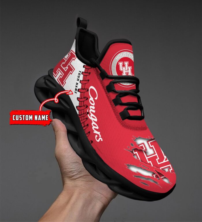 NCAA Custom name 53 Houston Cougars Personalized Max Soul Shoes