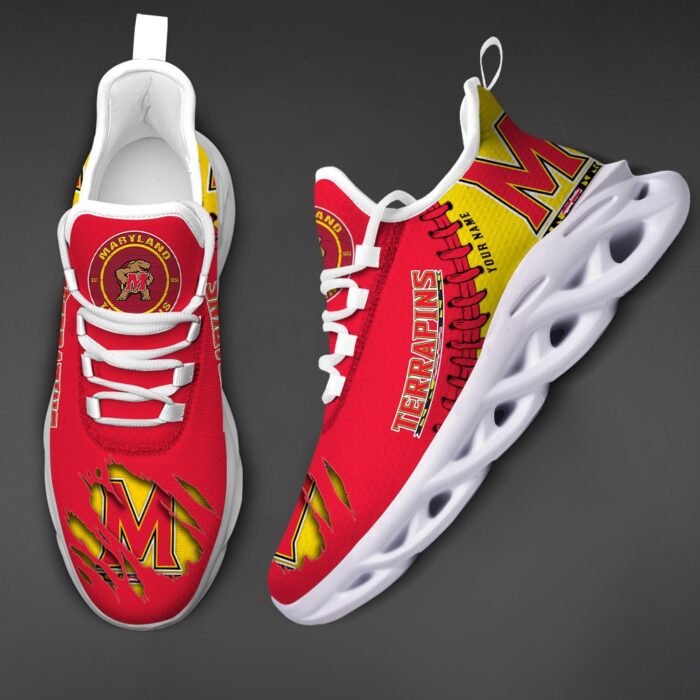 NCAA Custom name 56 Maryland Terrapins Personalized Max Soul Shoes