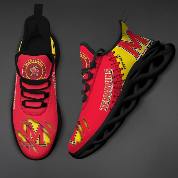 NCAA Custom name 56 Maryland Terrapins Personalized Max Soul Shoes