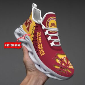 NCAA Custom name 57 Minnesota Golden Gophers Personalized Max Soul Shoes