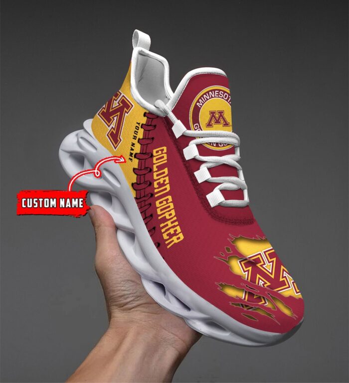 NCAA Custom name 57 Minnesota Golden Gophers Personalized Max Soul Shoes