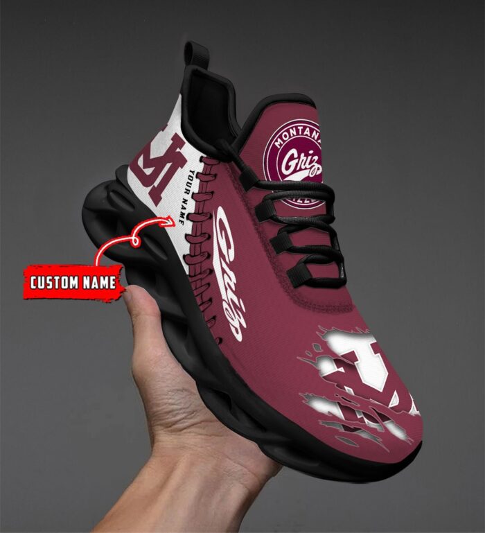 NCAA Custom name 58 Montana Grizzlies Personalized Max Soul Shoes