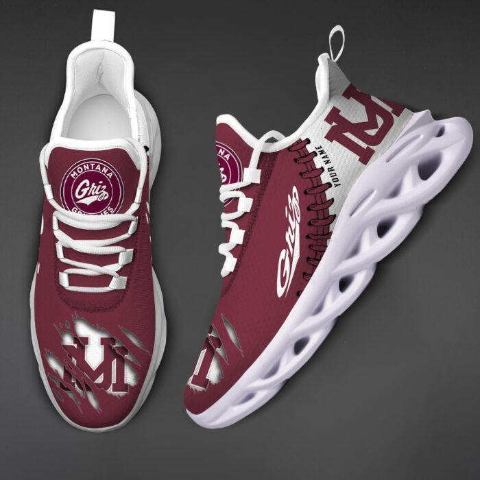 NCAA Custom name 58 Montana Grizzlies Personalized Max Soul Shoes