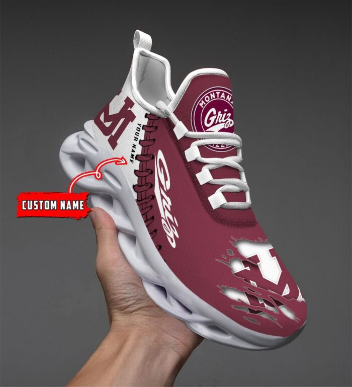 NCAA Custom name 58 Montana Grizzlies Personalized Max Soul Shoes