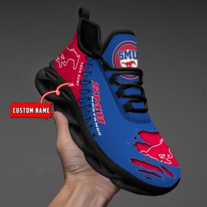 NCAA Custom name 64 SMU Mustangs Personalized Max Soul Shoes