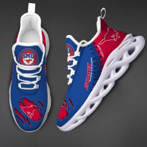 NCAA Custom name 64 SMU Mustangs Personalized Max Soul Shoes