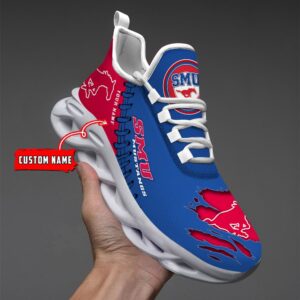 NCAA Custom name 64 SMU Mustangs Personalized Max Soul Shoes