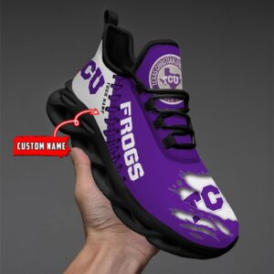 NCAA Custom name 67 TCU Horned Frogs Personalized Max Soul Shoes