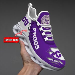 NCAA Custom name 67 TCU Horned Frogs Personalized Max Soul Shoes