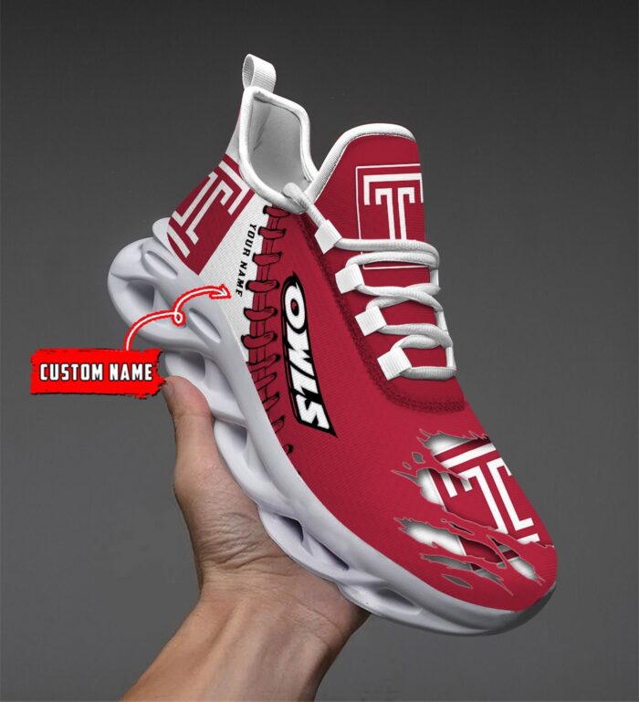 NCAA Custom name 68 Temple Owls Personalized Max Soul Shoes