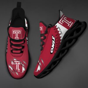 NCAA Custom name 68 Temple Owls Personalized Max Soul Shoes