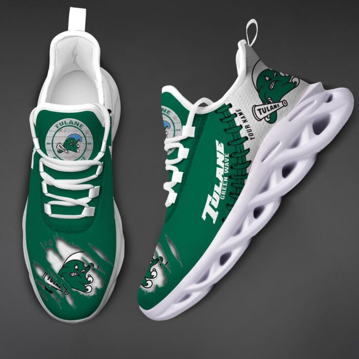 NCAA Custom name 70 Tulane Green Wave Personalized Max Soul Shoes