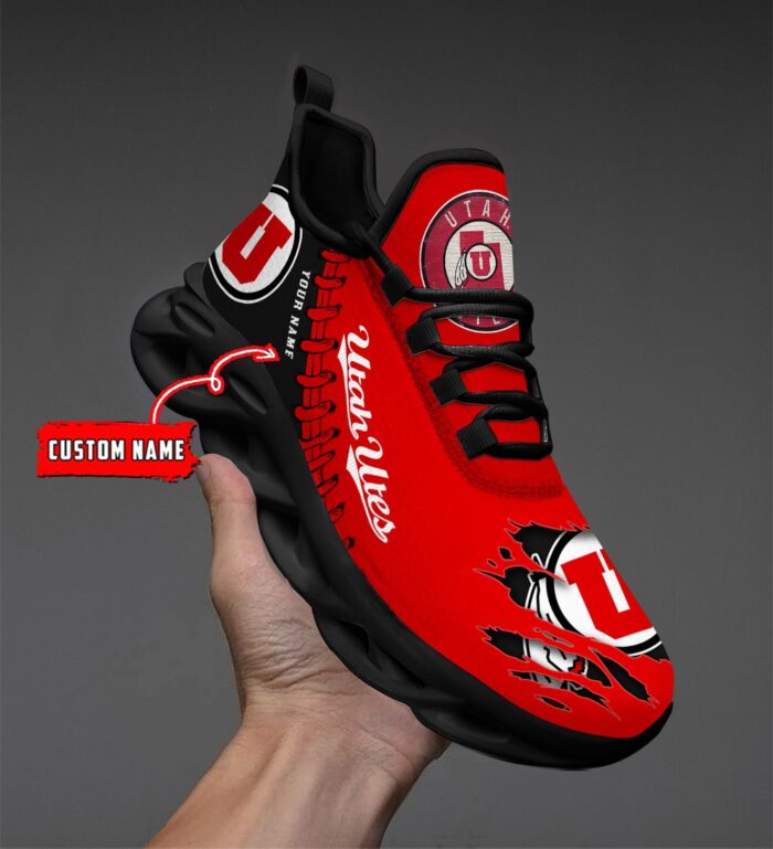 NCAA Custom name 73 Utah Utes Personalized Max Soul Shoes