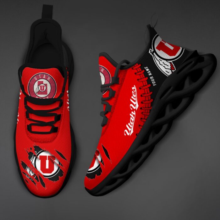 NCAA Custom name 73 Utah Utes Personalized Max Soul Shoes