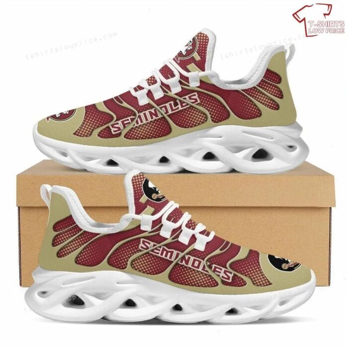 NCAA Florida State Seminoles Gold Garnet Max Soul Sneakers Running Shoes