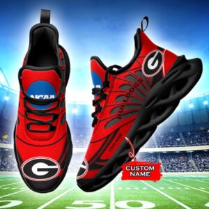 NCAA Georgia Bulldogs Max Soul Sneaker Custom Name 62HTN1949