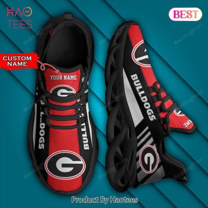 NCAA Georgia Bulldogs Personalized Custom Name Max Soul Shoes