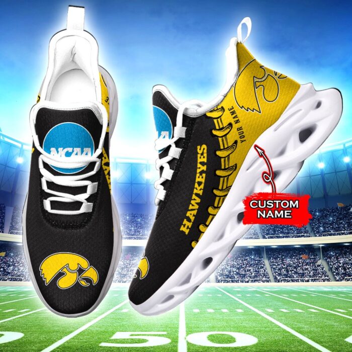 NCAA Iowa Hawkeyes Max Soul Sneaker Custom Name 85TK10