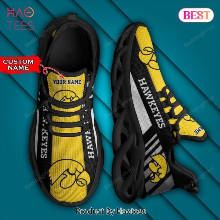 NCAA Iowa Hawkeyes Personalized Custom Name Max Soul Shoes