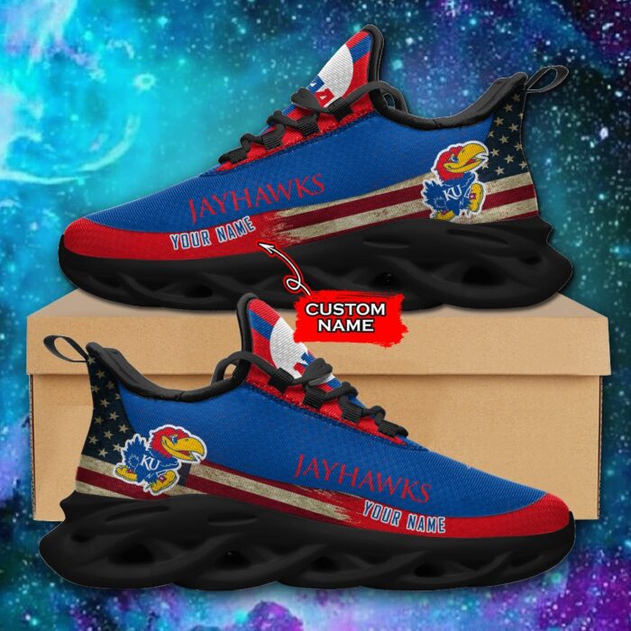 NCAA Kansas Jayhawks Max Soul Sneaker Custom Name 42 M1