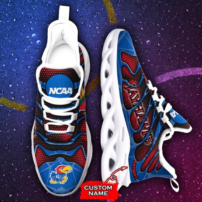 NCAA Kansas Jayhawks Max Soul Sneaker Custom Name 48 M1