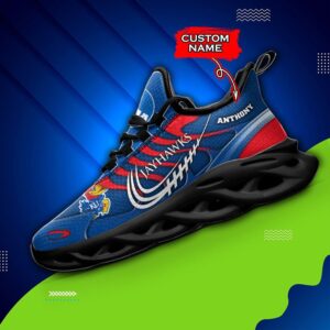 NCAA Kansas Jayhawks Max Soul Sneaker Custom Name 65 M12HTN4318