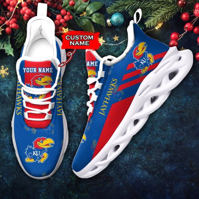 NCAA Kansas Jayhawks Max Soul Sneaker Custom Name 67 M12HTN4346