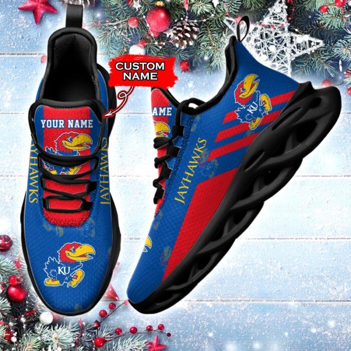 NCAA Kansas Jayhawks Max Soul Sneaker Custom Name 67 M12HTN4346