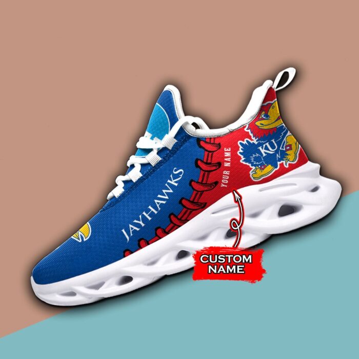 NCAA Kansas Jayhawks Max Soul Sneaker Custom Name 85TK11