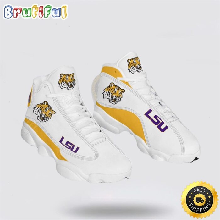 NCAA LSU Tigers Air Jordan 13 Printed Logo JD 13