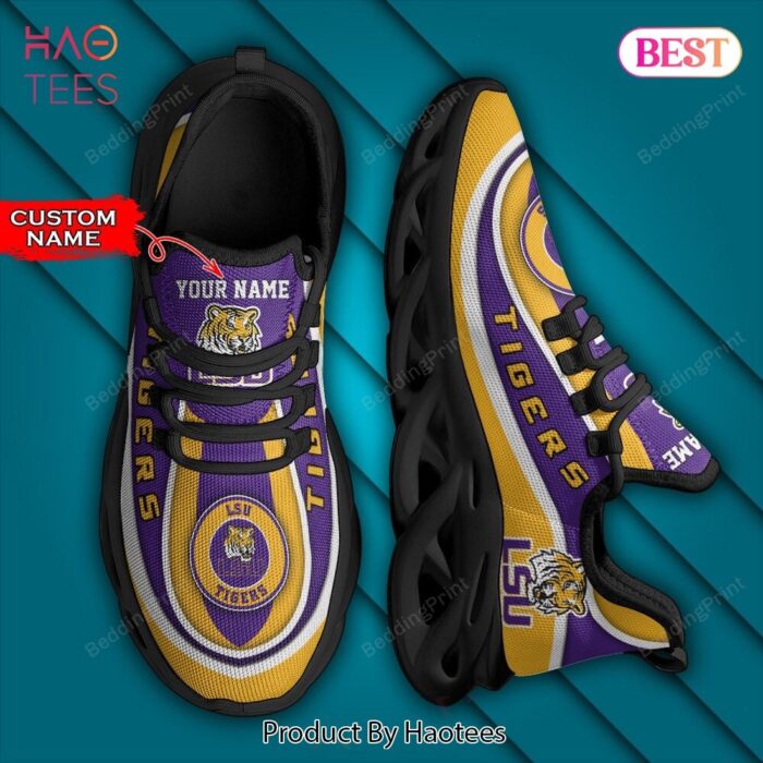 NCAA LSU Tigers Custom Name Max Soul Shoes