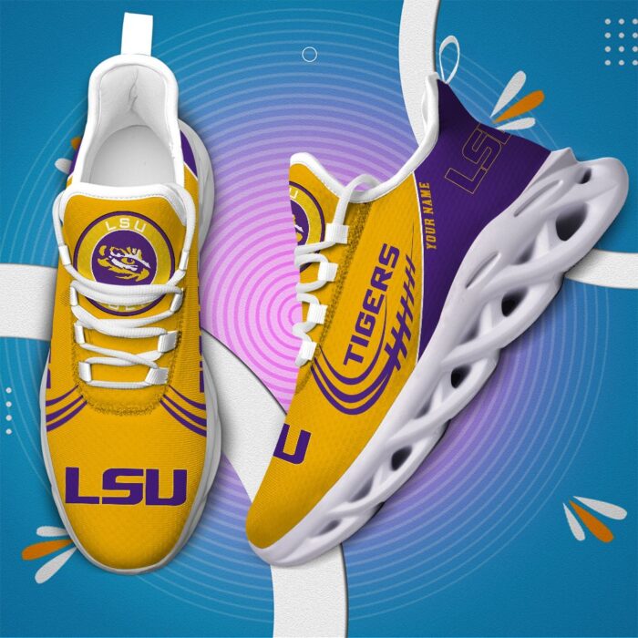 NCAA LSU Tigers Max Soul Sneaker Custom Name 05 M12