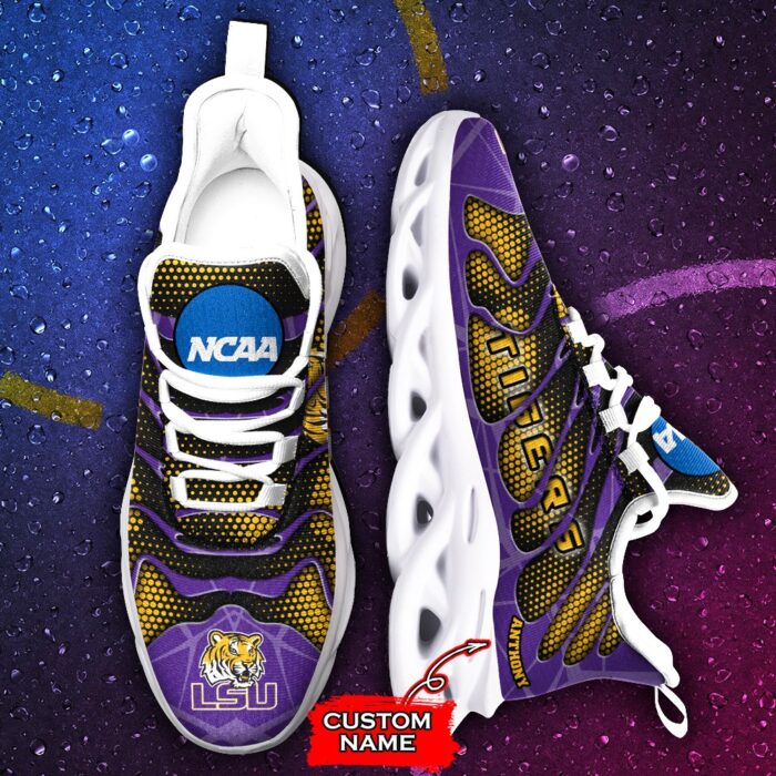 NCAA LSU Tigers Max Soul Sneaker Custom Name 48 M1