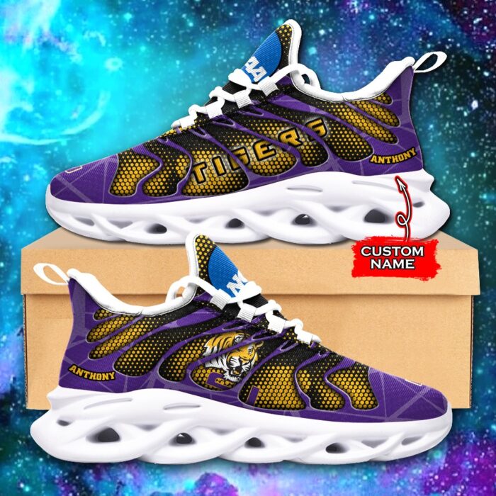 NCAA LSU Tigers Max Soul Sneaker Custom Name 48 M1