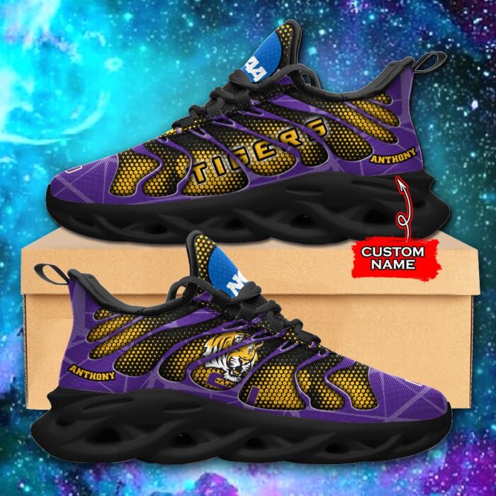 NCAA LSU Tigers Max Soul Sneaker Custom Name 48 M1