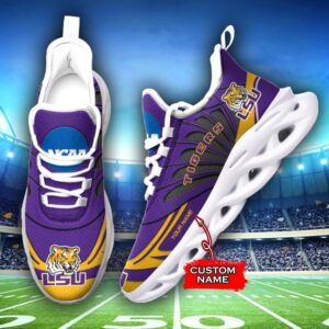 NCAA LSU Tigers Max Soul Sneaker Custom Name 62HTN1955